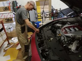 Nissan R35 GTR karosszéria javítás: Karosszéria szétbontás, összeszerelés 5